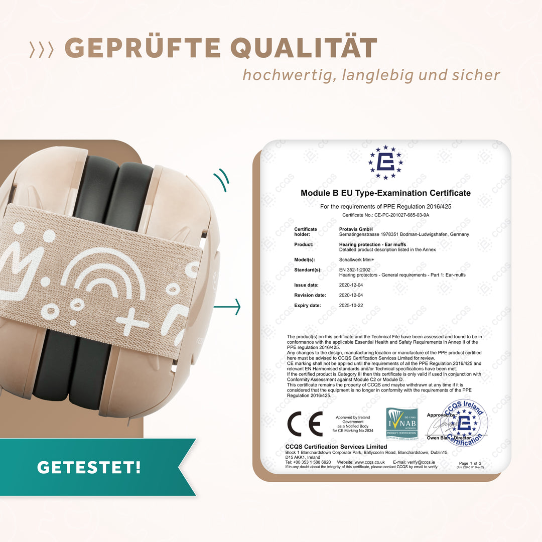 MINI+ | Gehörschutz für kleinen Kopfumfang