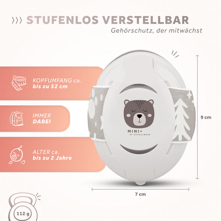 Mini+ | Gehörschutz für kleinen Kopfumfang (UV Druck)