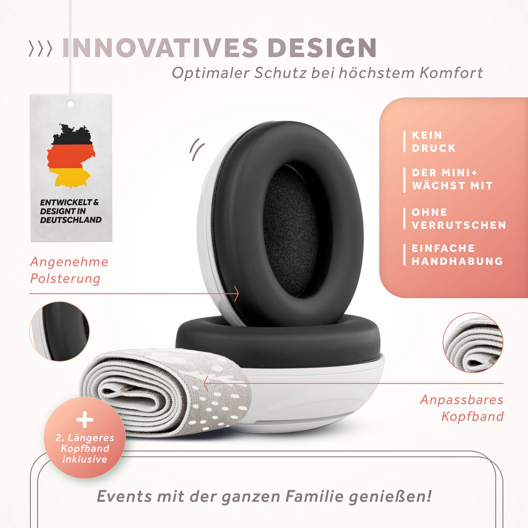 Mini+ | Gehörschutz für kleinen Kopfumfang (UV Druck)