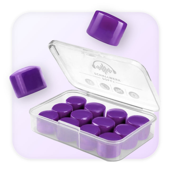 Soft+ | 12 Silikon Ohrstöpsel