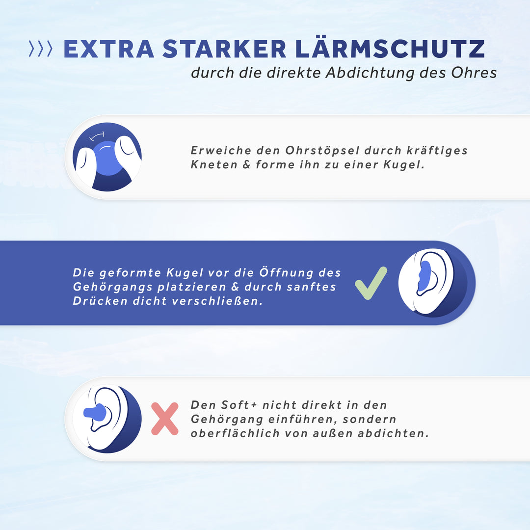 Soft+ | 12 Silikon Ohrstöpsel