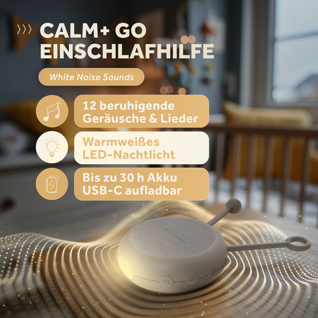 Calm+ go | White Noise Einschlafhilfe für Babys