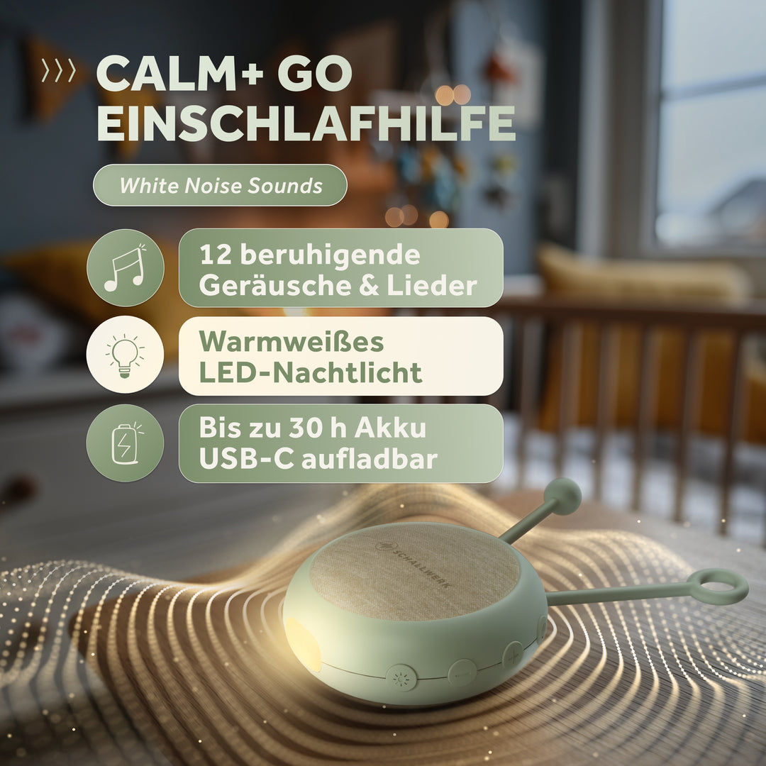 Calm+ go | White Noise Einschlafhilfe für Babys
