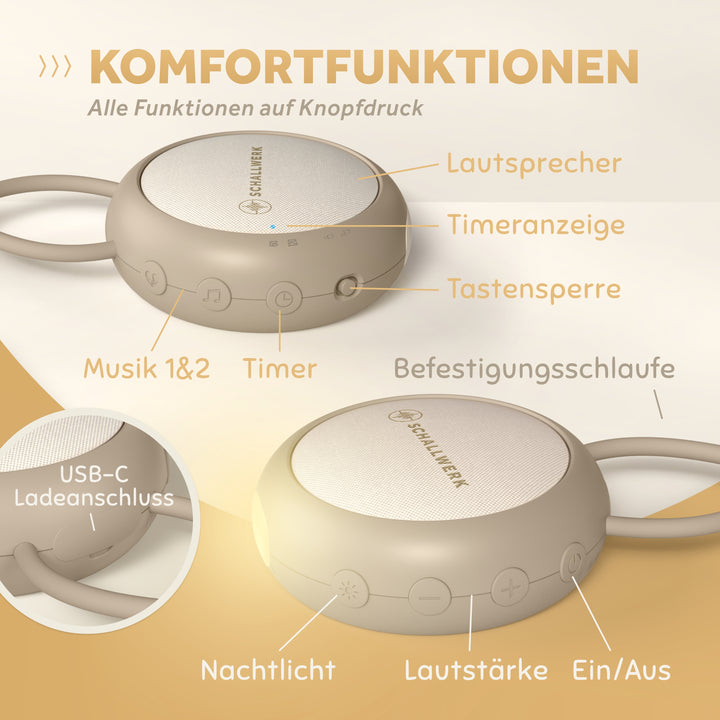 Calm+ go | White Noise Einschlafhilfe für Babys