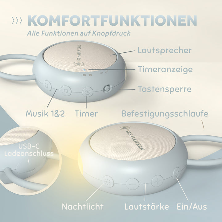 Calm+ go | White Noise Einschlafhilfe für Babys