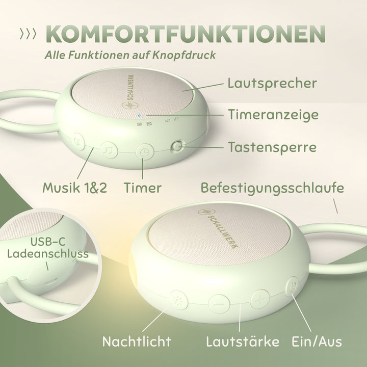 Calm+ go | White Noise Einschlafhilfe für Babys