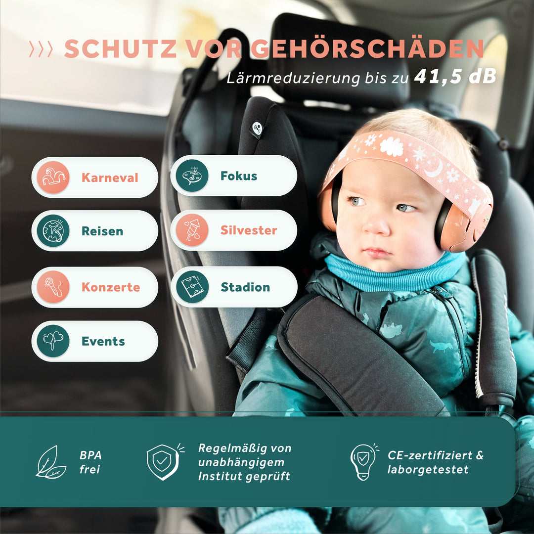 Mini+ | Gehörschutz für kleinen Kopfumfang (UV Druck)