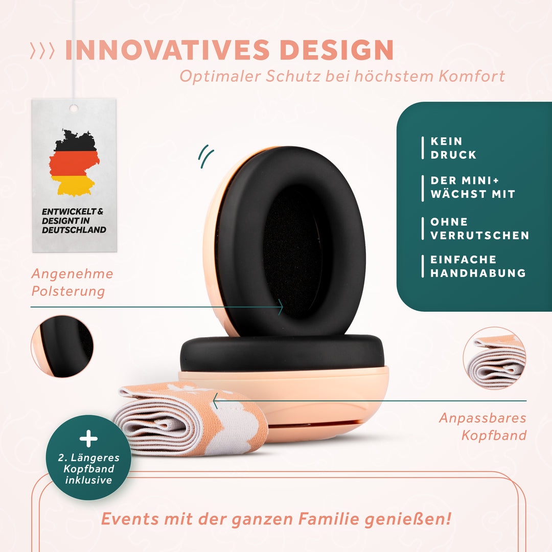 Mini+ | Gehörschutz für kleinen Kopfumfang (UV Druck)