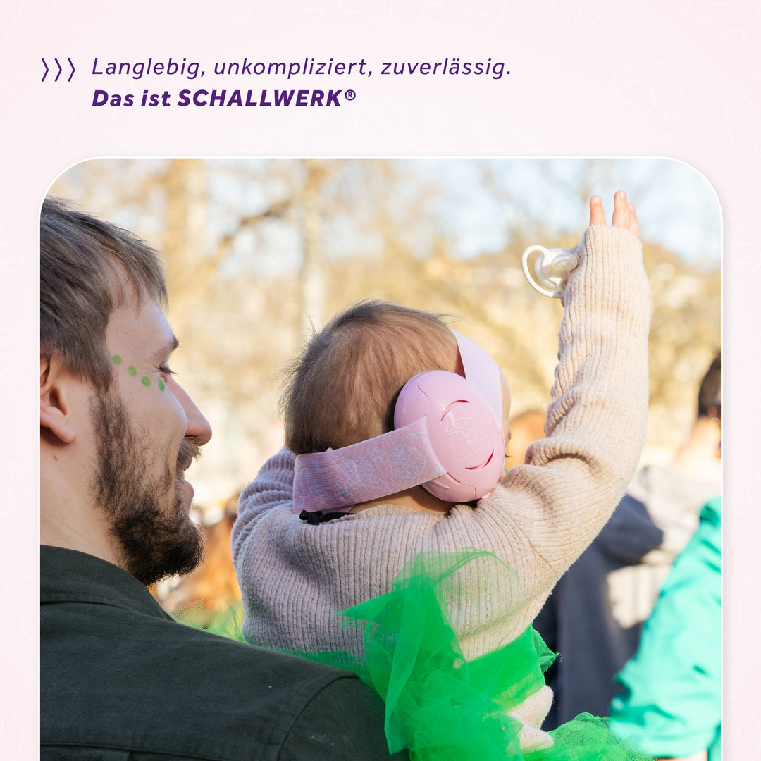 Schallwerk Mini Gehörschutz in Pink für kleinen Kopfumfang