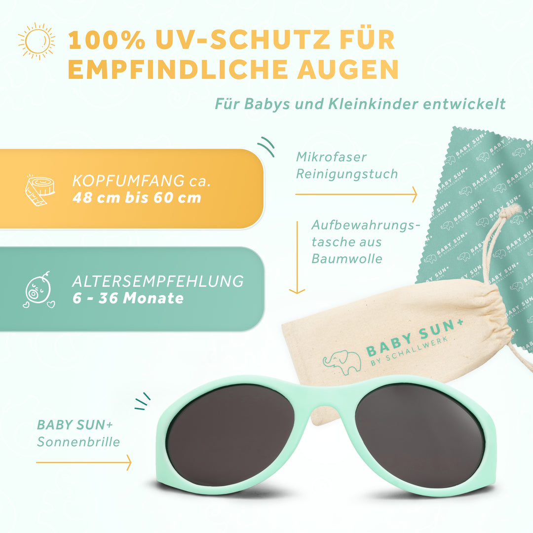 Schallwerk babysun+ Sonnenbrille für Babys und Kleinkinder in türkis  produktinformationen