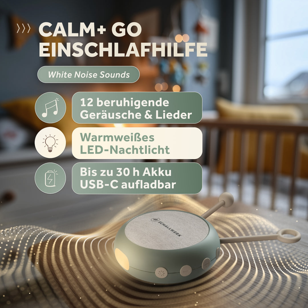 Calm+ go | White Noise Einschlafhilfe für Babys