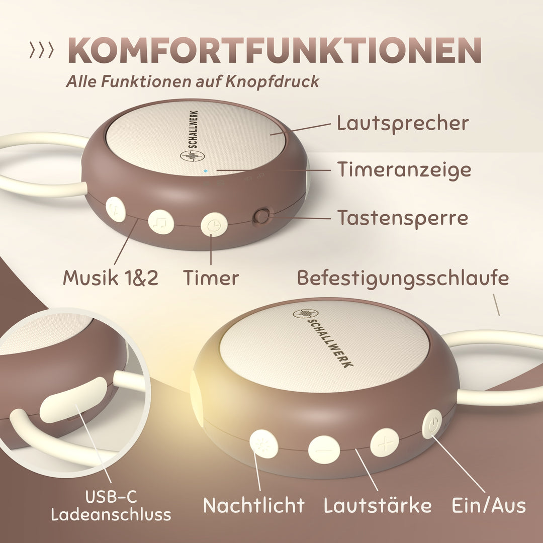 Calm+ go | White Noise Einschlafhilfe für Babys