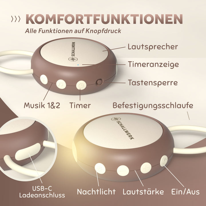 Calm+ go | White Noise Einschlafhilfe für Babys