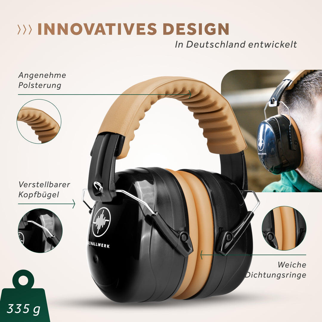 SCHALLWERK® Work+  Arbeit Gehörschutz - Lärmschutz Kopfhörer
