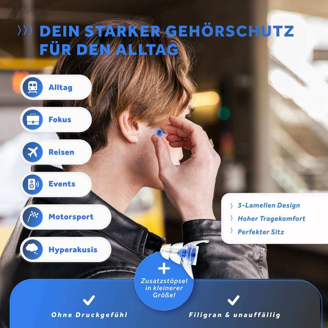 Strong+ Gehörschutz Ohrstöpsel für den Alltag Verwendungsgebiete