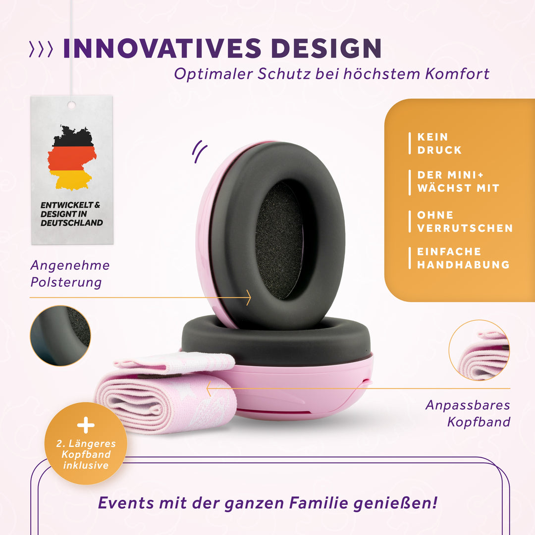 Schallwerk Mini Gehörschutz in Pink Innovatives Design