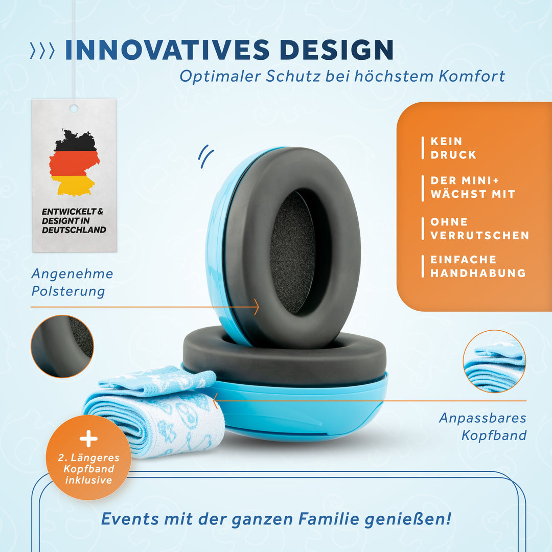 Schallwerk Mini Gehörschutz in Blau mit innovativem Design